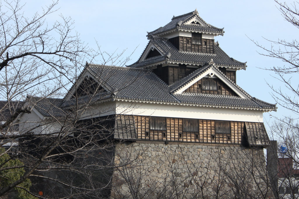 飯田丸五階櫓を西側から