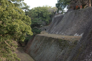本丸北部の空堀