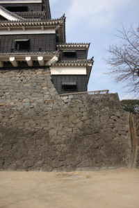 南側から見上げた大天守