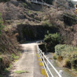 本河内3丁目、街道と川、上に県道116号線