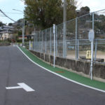 岩松公園と街道の道標(岩松町)