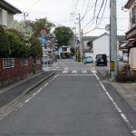 とくに目印の見当たらない長崎街道(矢上町)