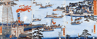 『赤松之城水責之図』東京都立中央図書館所蔵