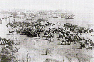日本軍が朝鮮仁川港に上陸