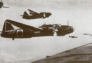日本の海軍爆撃機隊